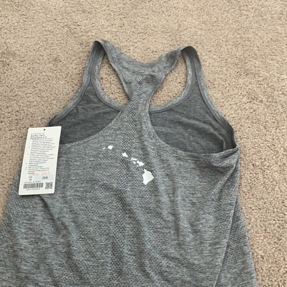 Lululemon Hawaiian collection grey tank top NEW
